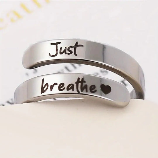 Silver Spiral Heart Ring